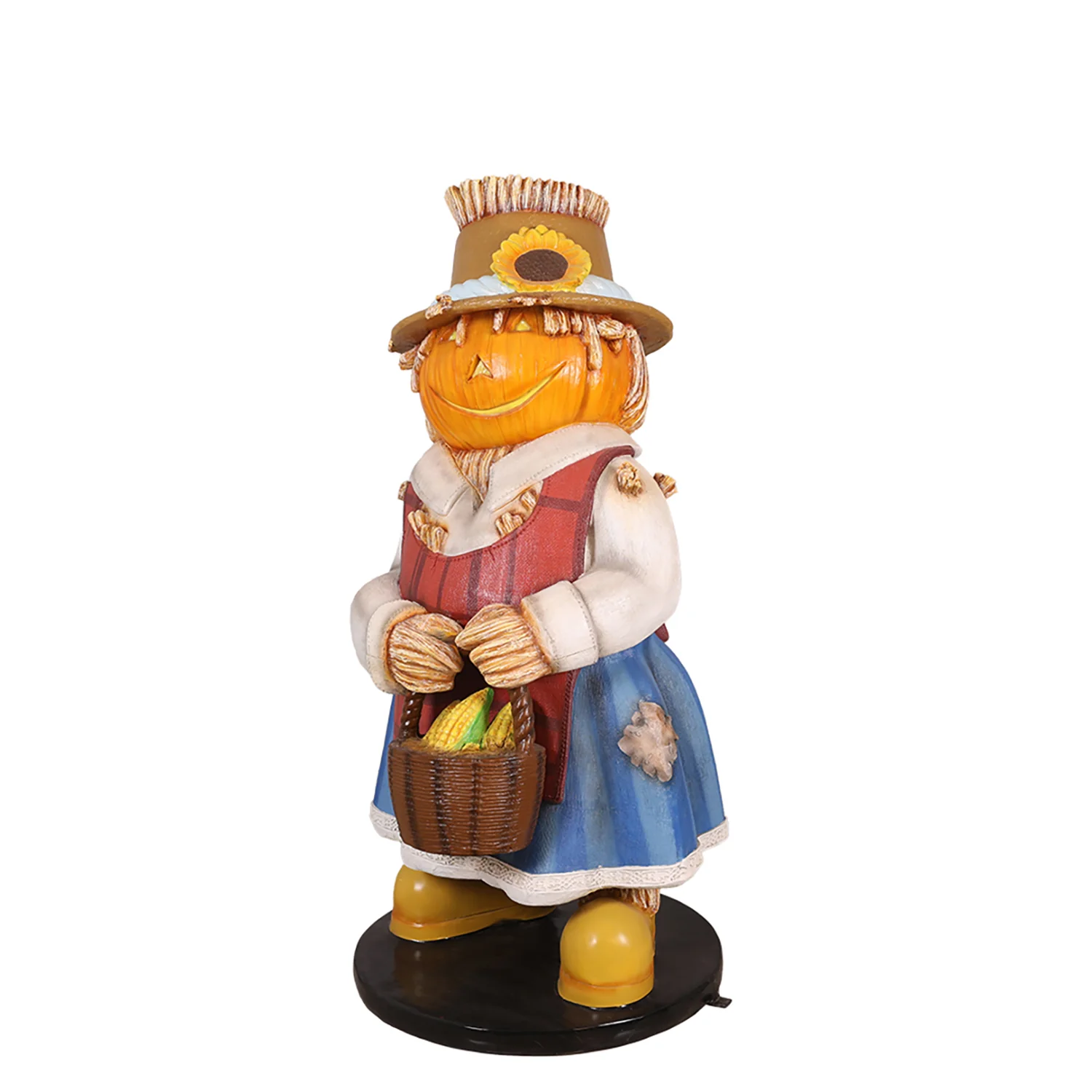 Pumpkin Scarecrow Family Ma 5.5' Tall - Image 2