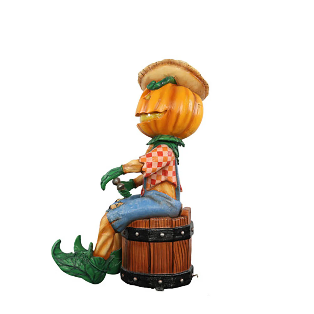 Pumpkin Scarecrow Playing the Spoons - Image 2
