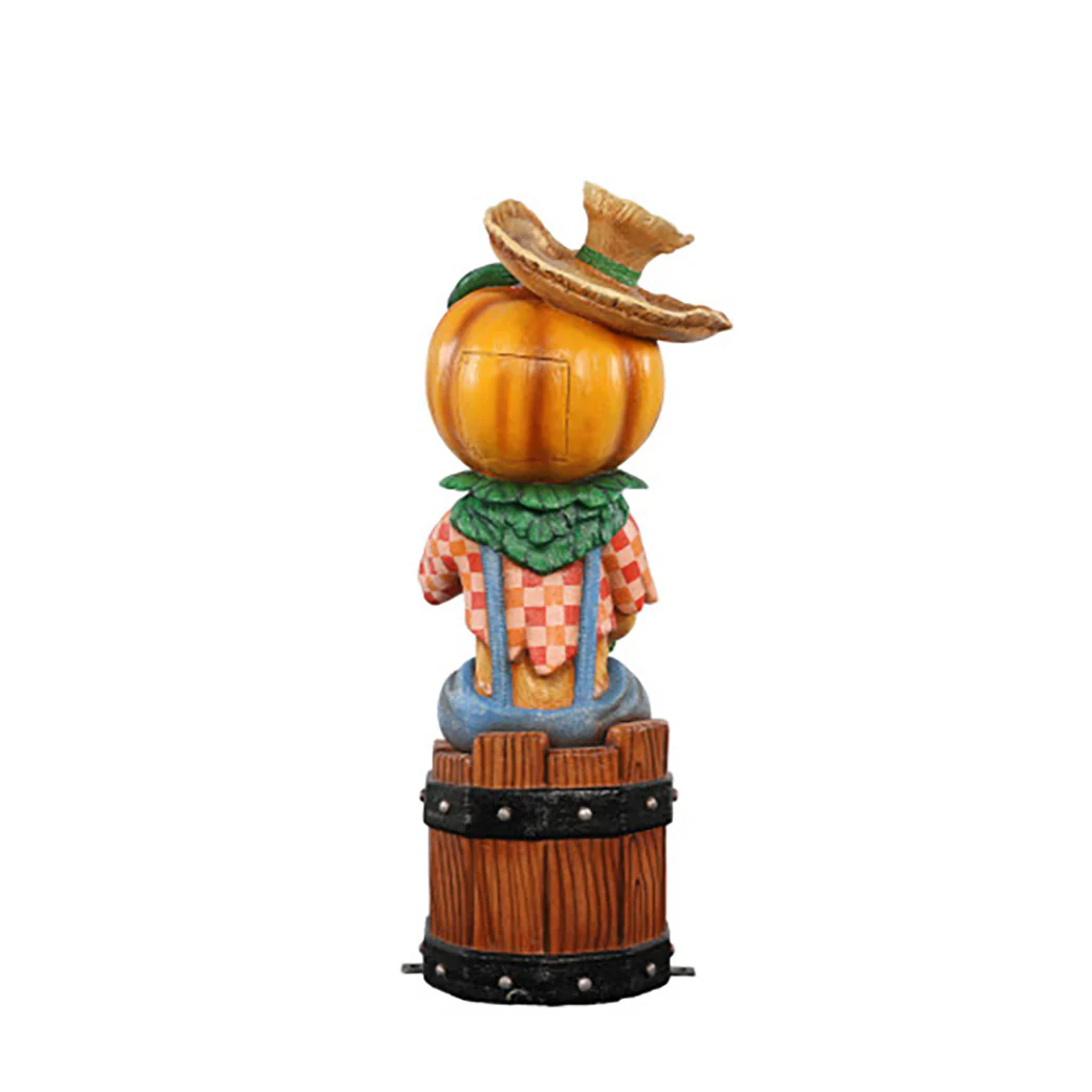 Pumpkin Scarecrow Playing the Spoons - Image 3