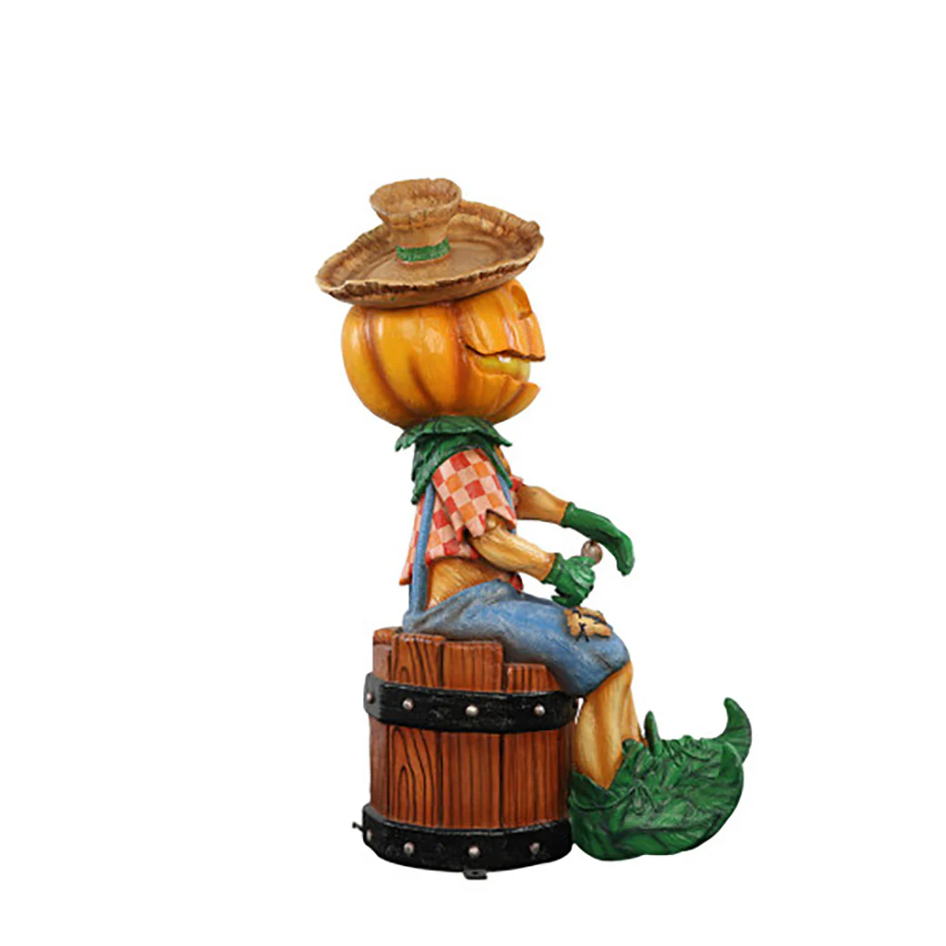 Pumpkin Scarecrow Playing the Spoons - Image 4