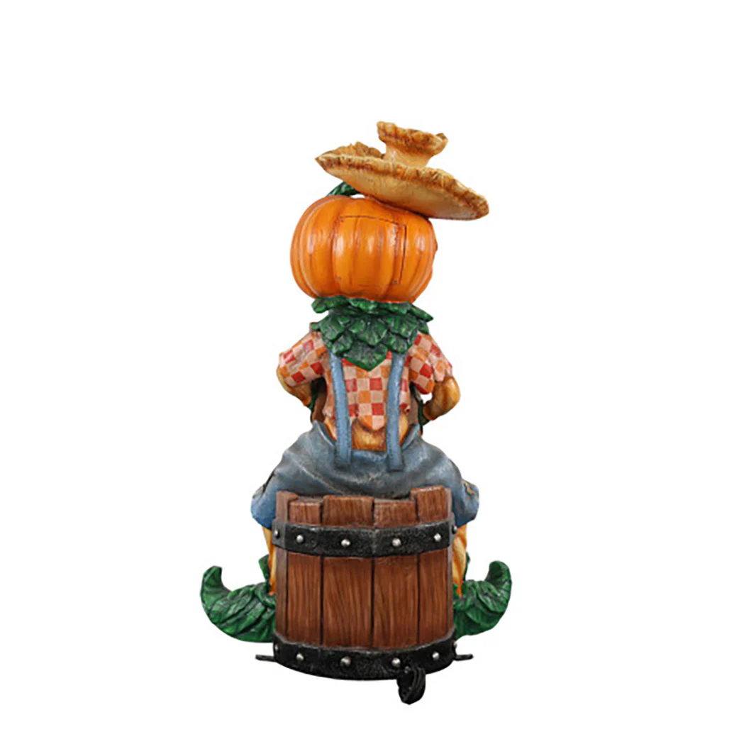 Pumpkin Scarecrow Playing the Washboard - Image 3