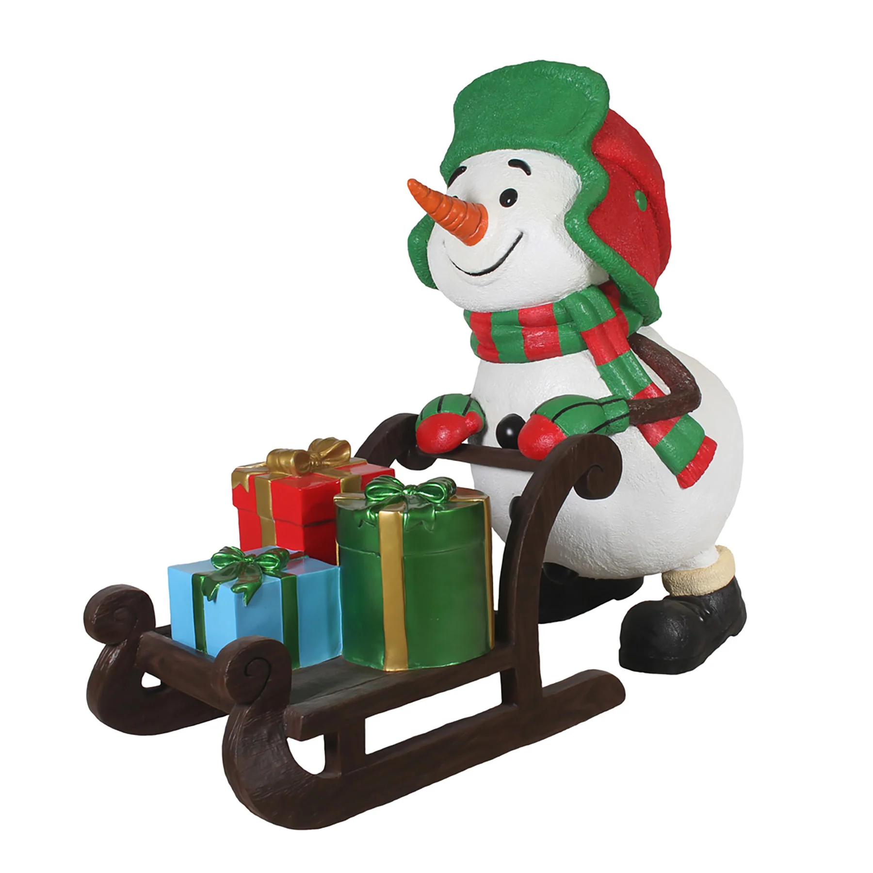 Snowman on Sled and Gifts - Image 3