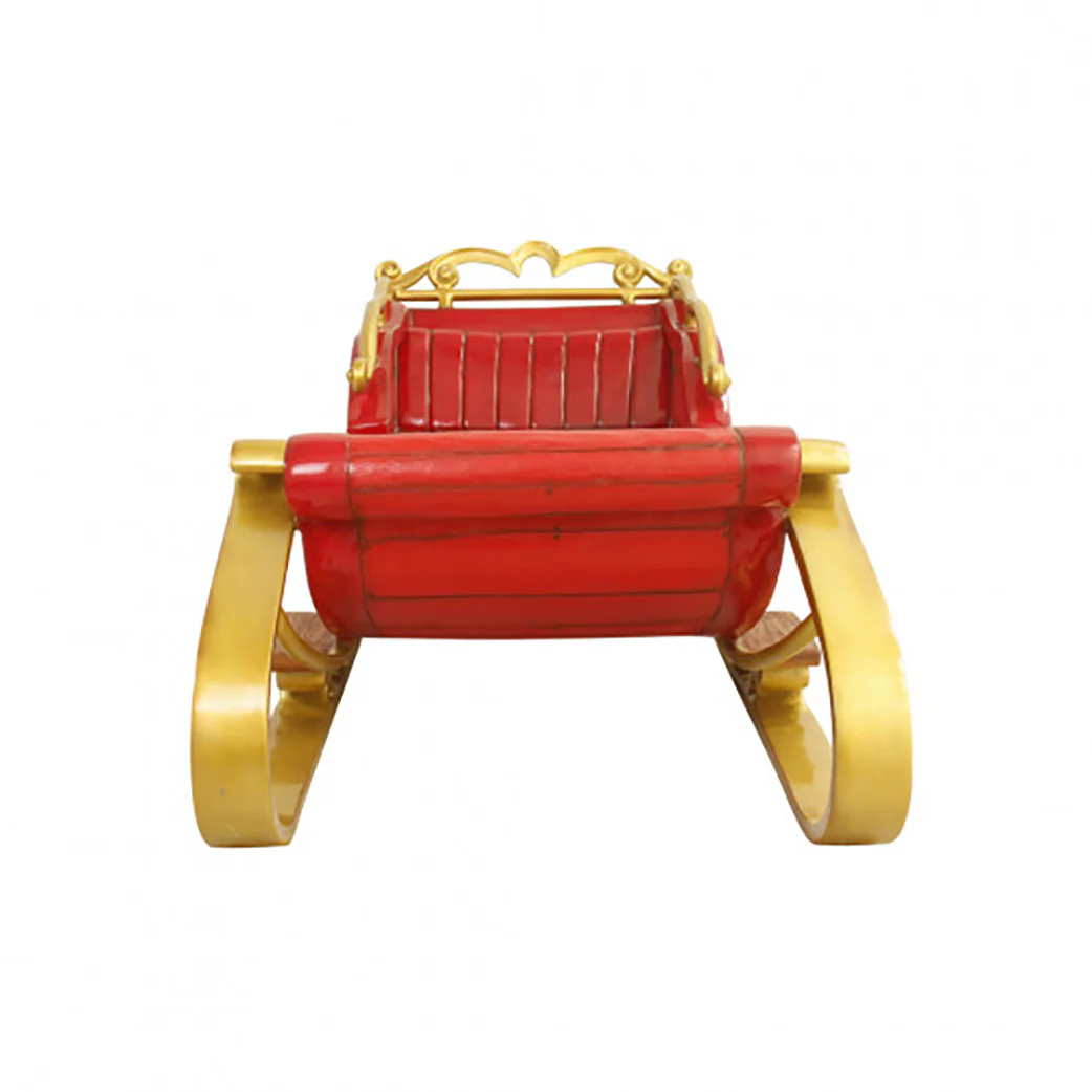Two Person Red and Gold Sleigh - Image 3