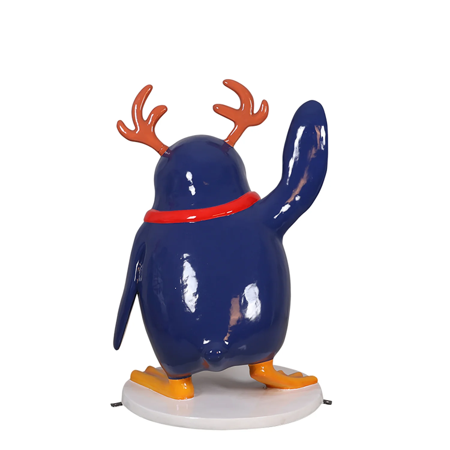 Funny Penguin with Red Nose and Antlers - Image 4
